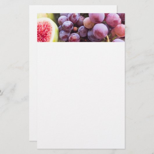 Verse vijgen en druiven briefpapier (Voorkant / Achterkant)
