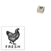 Verse Vintages gepersonaliseerde eierstempel Rubberstempel (Gestempeld)