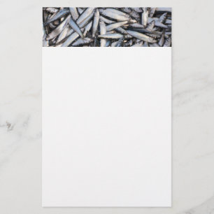Verse visvangst - voedselingrediënten. briefpapier