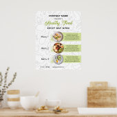Verse Voedsel, Gezond Voedsel Catering Restaurant  Poster (Keuken)
