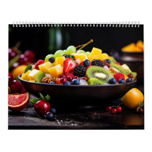 Verse vruchten assortiment gezonde kleurrijke voed kalender