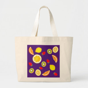 Verse vruchten grote tote bag