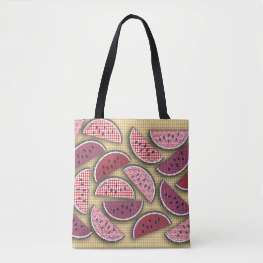 Verse Watermeloen Picknick Tote Bag (Voorkant)