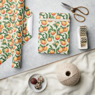Verse Waterverf Sinaasappelboomgaard Cadeaupapier