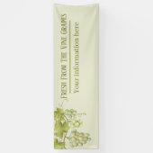 verse wijnverkopers voegen tekstcabine toe spandoek (Verticaal)