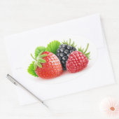 Verse wilde bessen ovale sticker (Envelop)