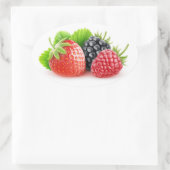 Verse wilde bessen ovale sticker (Tas)