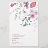 Verse wilde bloemen prijslijst flyer (Achterkant)