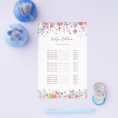 Verse wilde bloemen prijslijst flyer (Enkel)