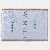 Verse wintersneeuw met sneeuwman en sneeuw deken (Voorkant)