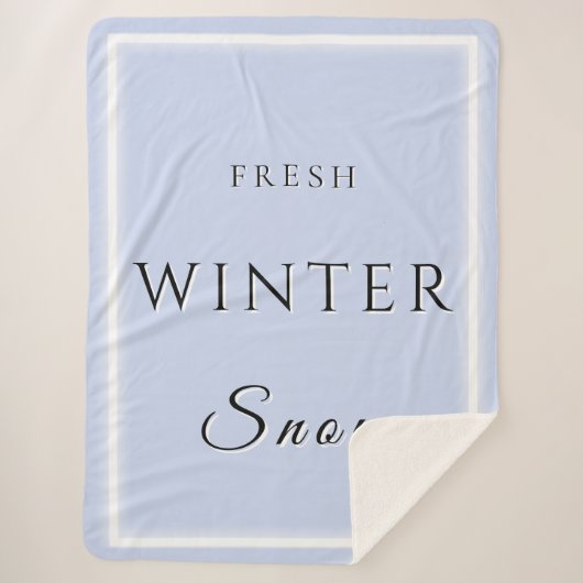 verse wintersneeuw sherpa deken (Voorkant)