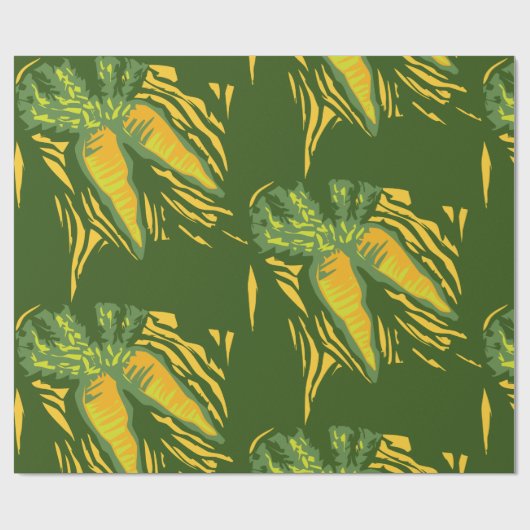 Verse Wortel Kleurrijke Plantaardige Kunst Cadeaupapier (Vlak)