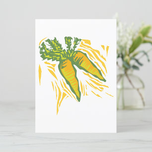 Verse Wortel Kleurrijke Plantaardige Kunst Kaart