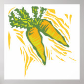 Verse Wortel Kleurrijke Plantaardige Kunst Poster (Voorkant)