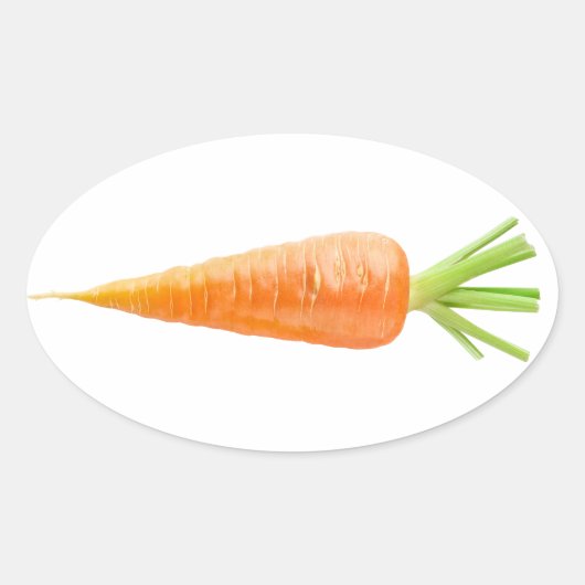Verse wortel ovale sticker (Voorkant)