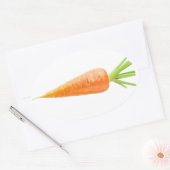 Verse wortel ovale sticker (Envelop)