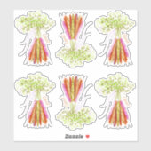 Verse wortelen sticker (Vel)