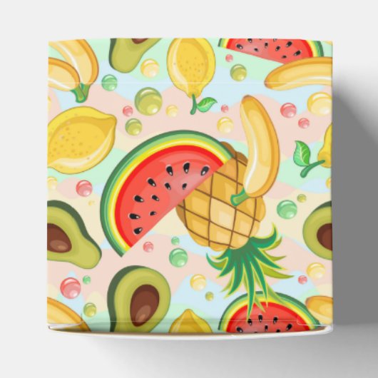 Verse zomer fruit patroon bedankdoosjes (Bovenkant)