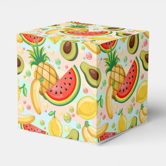 Verse zomer fruit patroon bedankdoosjes (Achterkant)