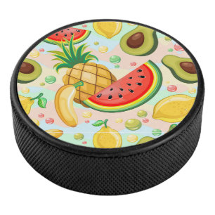 Verse zomer fruit patroon hockey puck