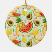 Verse zomer fruit patroon keramisch ornament (Voorkant)