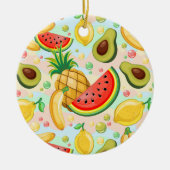 Verse zomer fruit patroon keramisch ornament (Voorkant)