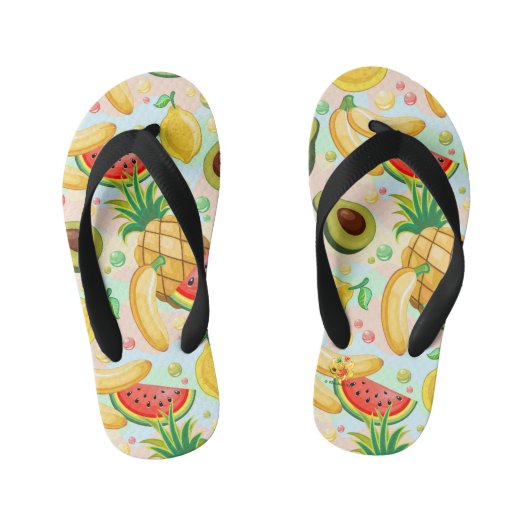 Verse zomer fruit patroon kinder teenslippers (Voetbed)