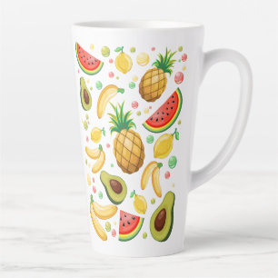 Verse zomer fruit patroon latte mok
