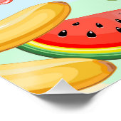 Verse zomer fruit patroon perfect poster (Hoek)