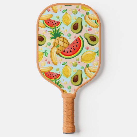 Verse zomer fruit patroon pickleball paddle (Voorkant)