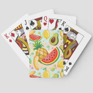 Verse zomer fruit patroon pokerkaarten