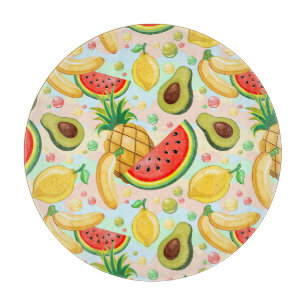 Verse zomer fruit patroon snijplank