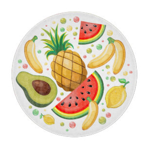 Verse zomer fruit patroon snijplank