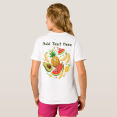 Verse zomer fruit patroon t-shirt (Achterkant volledig)