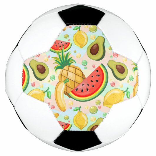 Verse zomer fruit patroon voetbal (Voorkant)