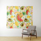Verse zomer fruit patroon wandkleed (In Situ (horizontaal))