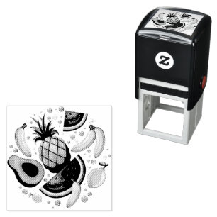 Verse zomer fruit patroon  zelfinktende stempel