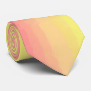 verse zomerzonsondergang oranje koraalwaterverven stropdas