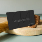 Verse zwarte minimale moderne QR-code Visitekaartje