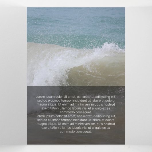 Verse zwarte moderne transparantie drieluik kaart (Binnenkant midden)