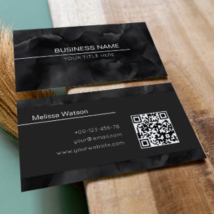 Verse zwarte waterverf mannelijk visitekaartje