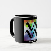 "VERSEAU" 11 onces. TASSE DE CAFÉ DE SONNERIE (Devant gauche)