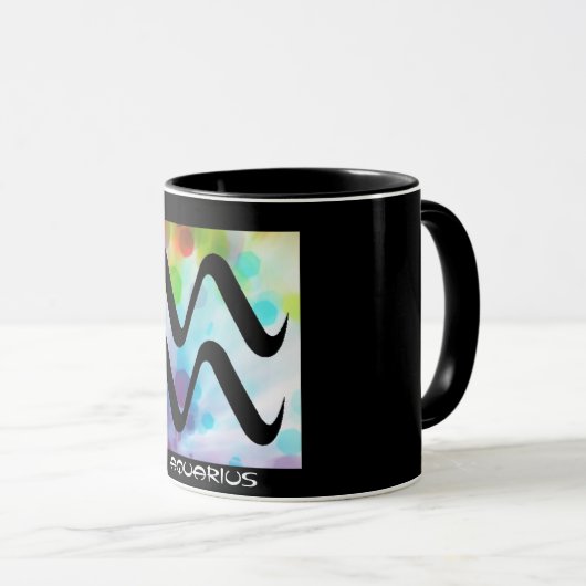 "VERSEAU" 11 onces. TASSE DE CAFÉ DE SONNERIE (Devant droit)