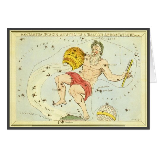 Verseau, Constellation Vintage, Miroir d'Urania (Devant horizontal)