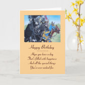 versed - medium messghts , historische paarden kaart (Gele Bloem)