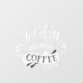 Verseeld gestikte koffie Ruitersticker Raamsticker (Vel)
