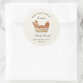 Verseig zelf vers brood  ronde sticker (Tas)