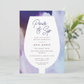 Verser et Sip Vin et Painting Party Invitation (Debout devant)