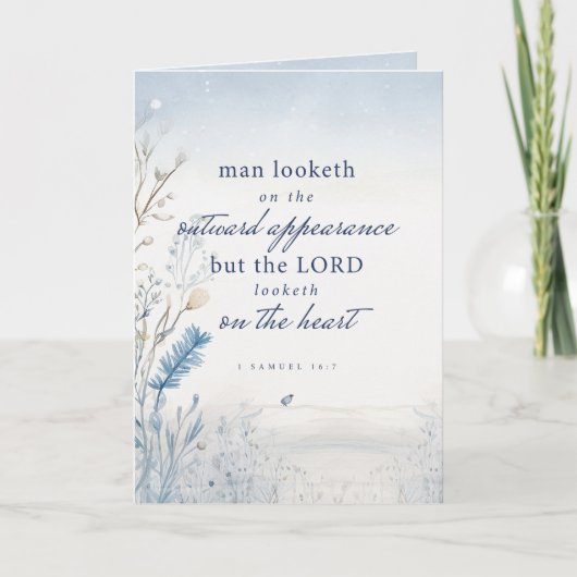 Verset 1 Samuel 16:7 Aquarelle pliée (Devant)