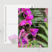 Verset Bible Bumble Bee - Carte Postale (Devant / Derrière)